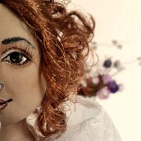 Авторская текстильная кукла-невеста Лиза