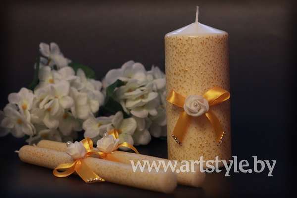 Свечи семейный очаг с росписью - фото 2681897 Artstyle - свадебные аксессуары и полиграфия