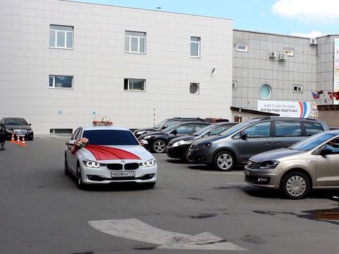 Белая BMW 3 New свадьба Челябинск (www.auto454.ru)