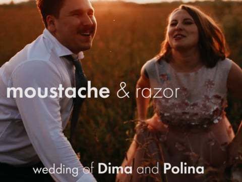 Moustache & razor. Wedding of Dima & Polina.